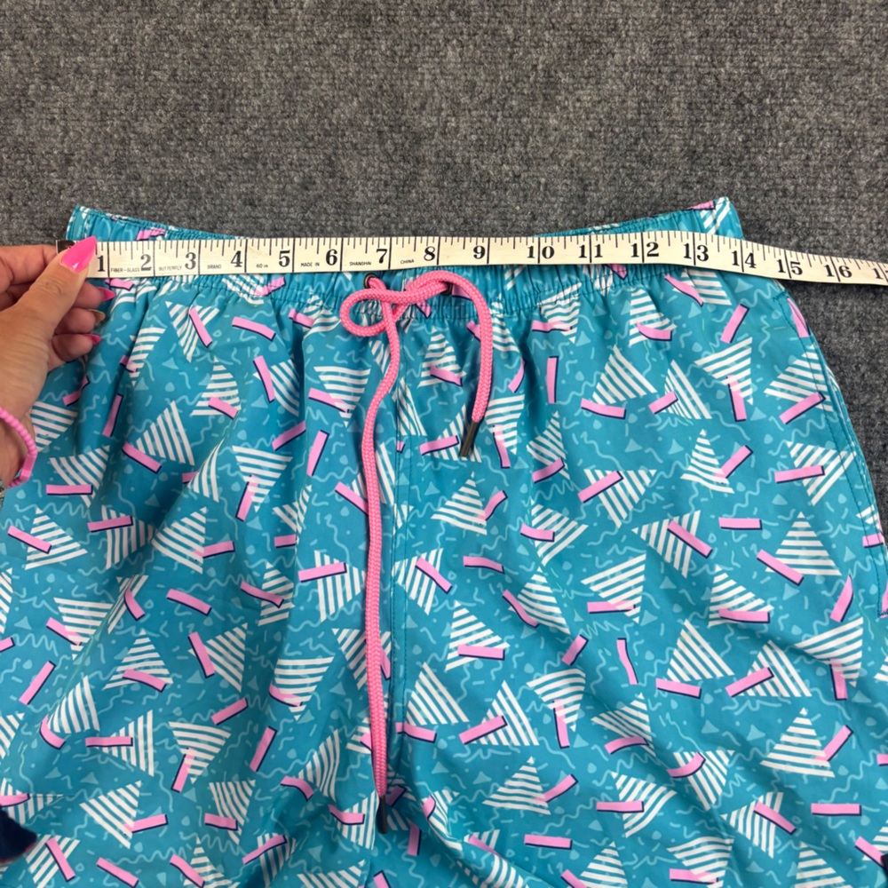 THIRD WAVE Mens Swimming Trunks Blue/Pink w/compression liner size: Medium - Picture 8 of 10
